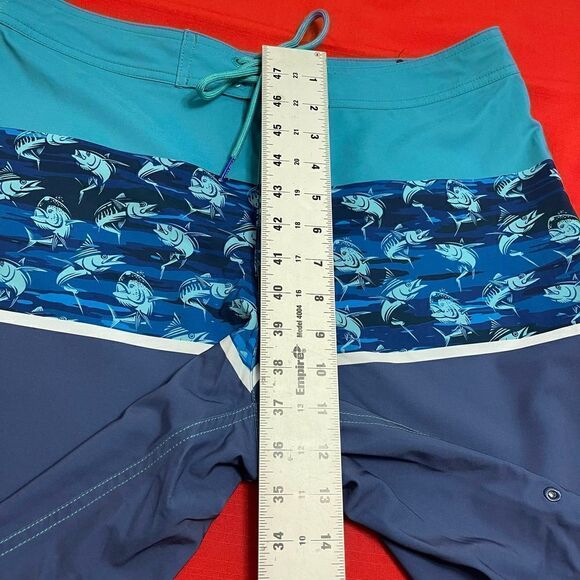 Pure Lure Men’s Blue Marlin Swim Trunks Board Shorts Size 32 - Picture 8 of 9